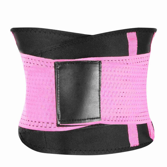 U-Shaped Slimming Waist Belt Body Abdominal Shapewear Sport Tummy Cincher Bands Office Ladies Postpartum Mothers - Pink - Small