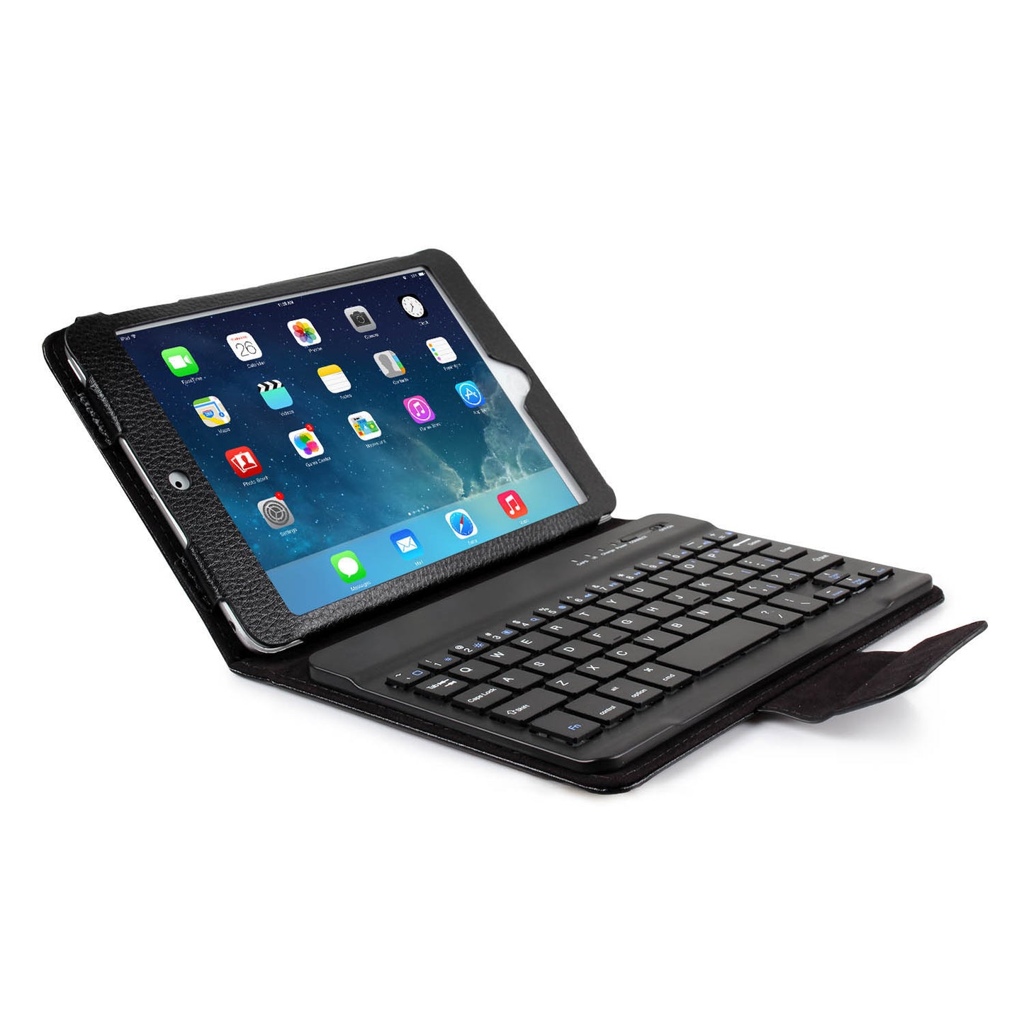 Wireless Keyboard Case for iPad Mini and Mini2 - Black -