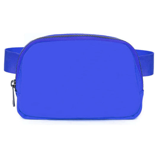 Sport Fanny Pack Unisex Waist Pouch Belt Bag Purse Chest Bag for Outdoor Sport Travel Beach Concerts Travel 20.86in-35.03in Waist Circumference with A - Navy Blue -