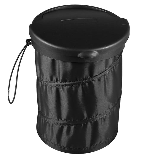 Universal Car Trash Can Portable Car Garbage Bin Foldable Pop-up Trash Can with Cover Leak Proof - Black -