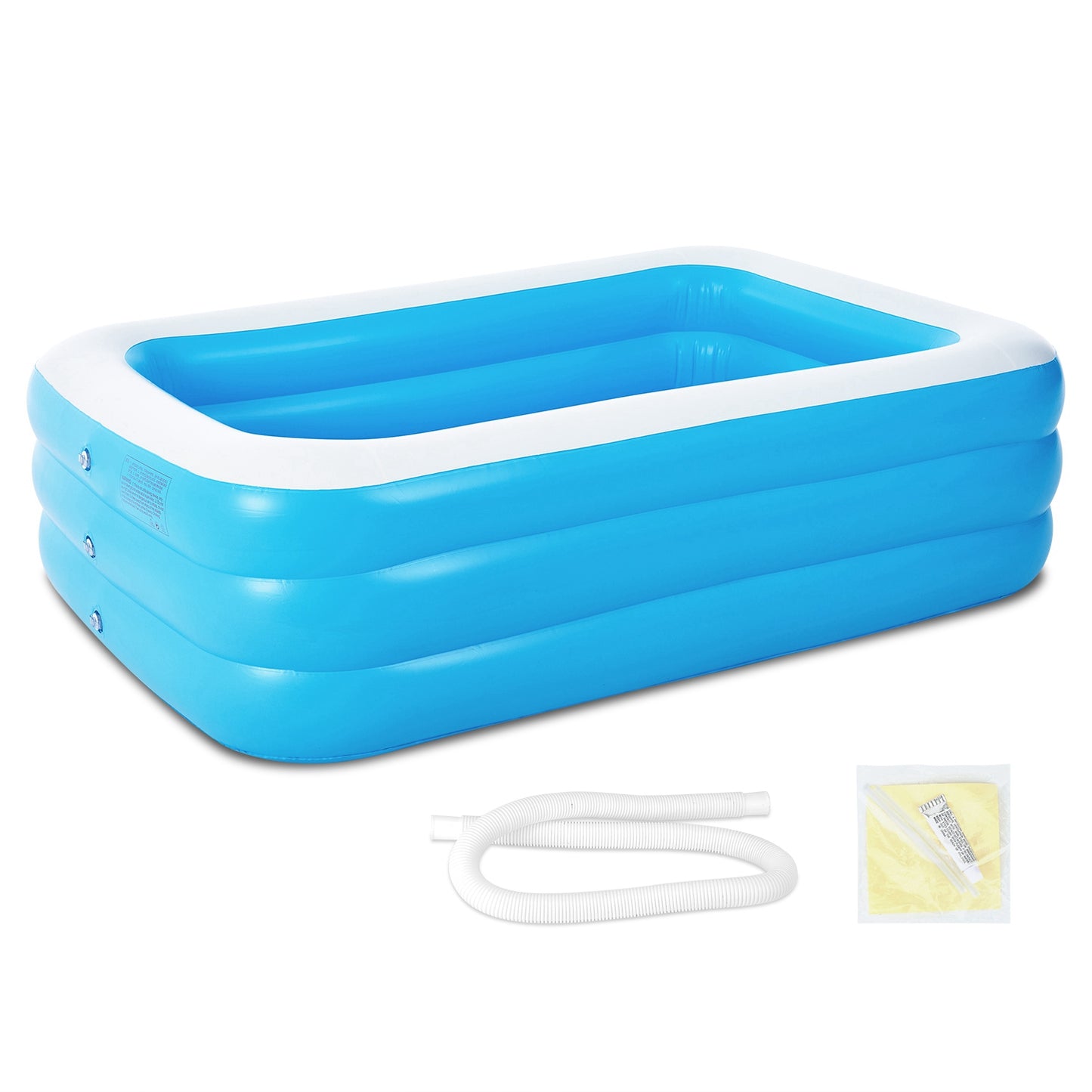 Inflatable Swimming Pools Family Swim Play Center Pool Blow up Kiddie Pool for Family Inflatable Lounge Pool for Kids Baby Adult Inflatable Water Ball - Blue -