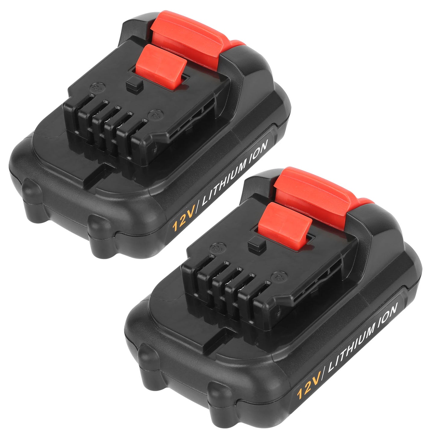 2 Packs 12V Li-ion Power Tool Battery Replacement Compatible with Dewalt DCB123 DCB127 DCB122 DCB124 DCB121 DCB120 DCB125 - Black -