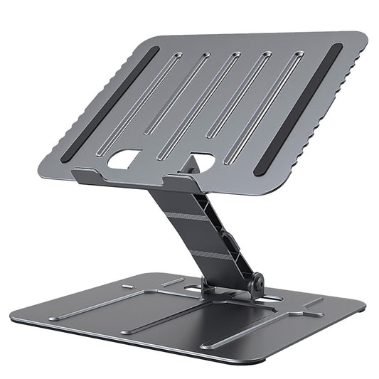 Laptop Stand Riser Stepless Angle Adjustable Ergonomic Notebook Holder Heat Dissipation Notebook Elevator for Laptop Tablet Drawing Board up to 15.6in - Gray -