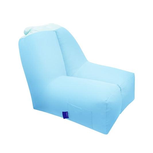 Inflatable Lounger Air Sofa Chair Couch w/ Portable Organizing Bag Waterproof Anti-Leaking for Backyard Lakeside Beach Traveling Camping Picnics - Blue -