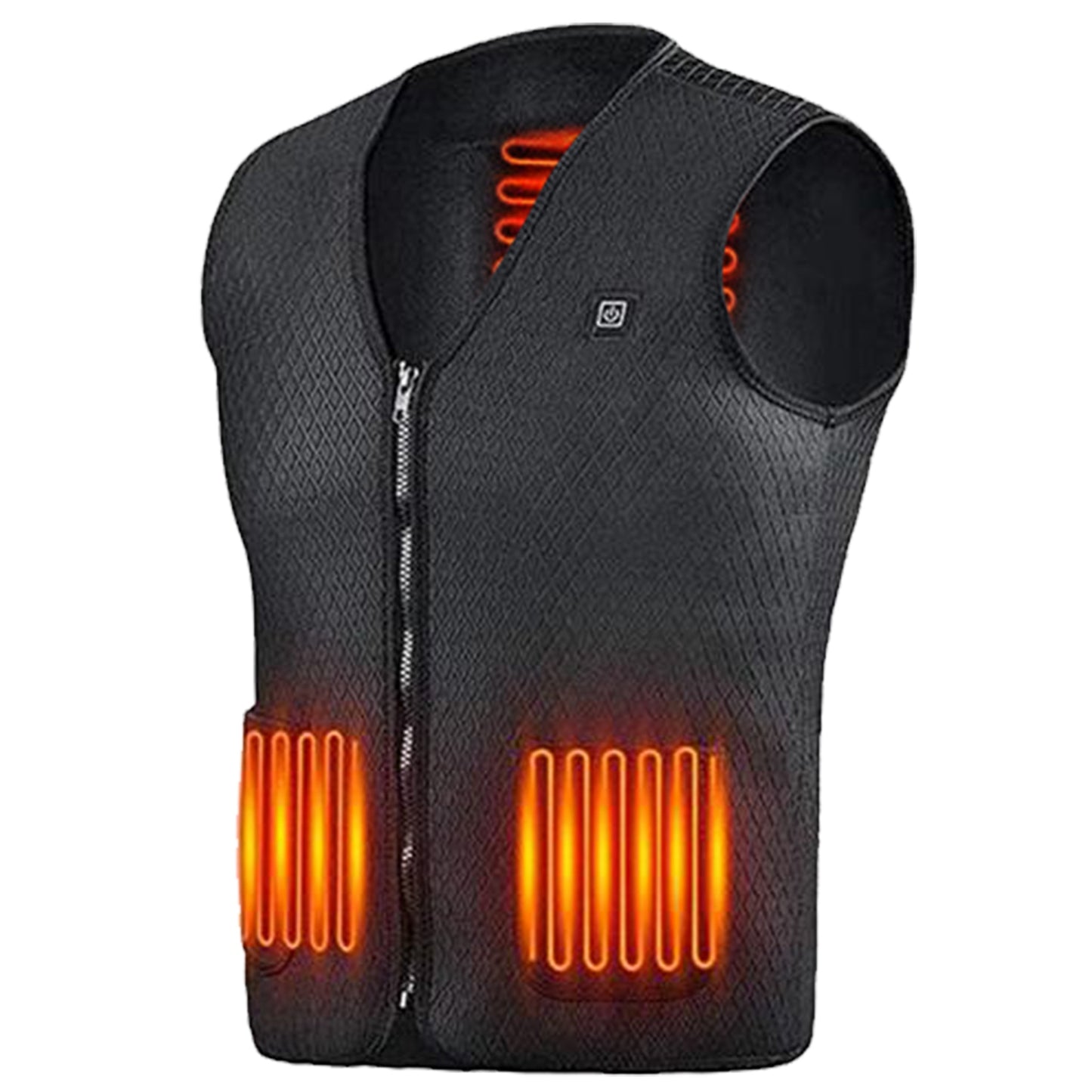 Heat Jacket Vest 3 Heating Gear Adjustable USB Heated Vest Warm Heat Coat Vest w/ 5 Heating Zones For Men Women Winter Outdoor Activity - Black - 3XL