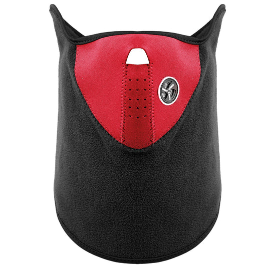 Half Face Mask Breathable Windproof Dustproof Neck Warmer for Bike Motorcycle Racing - Red -