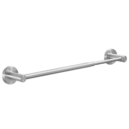 Single Bath Towel Bar 9.8in to 24.6in Length Adjustable Towel Rack Rustproof Stainless Steel Towel Holder Wall-Mounted Retractable Towel Rail For Bath - Silver -