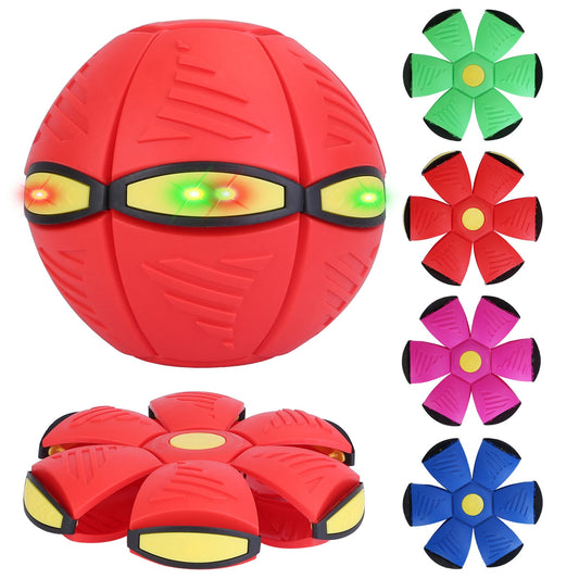 4 Pack Flying Saucer Ball Electric Colorful Flying Toy UFO Ball with LED Lights for Pet Children Outdoor Toy