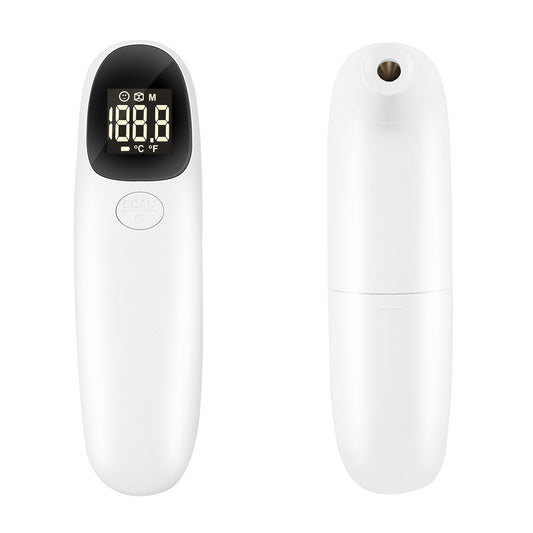 Digital Infrared Thermometer Noncontact Forehead Object Thermometer Instant Accurate Reading Fever Alarm Thermometer FDA w/ 32 Memories For Baby Adult - White -