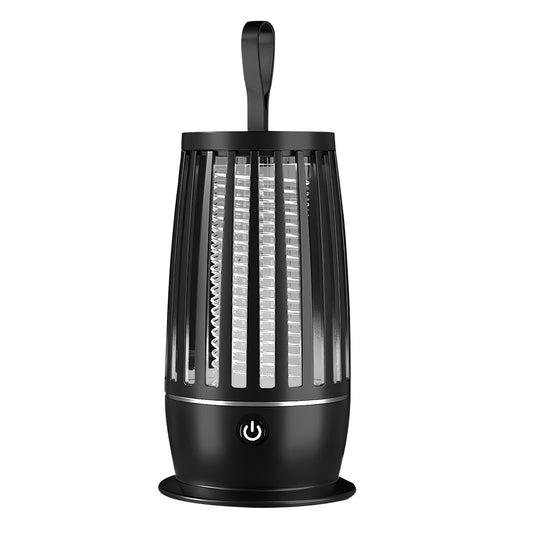 Rechargeable Mosquito Killer Lamp Bug Zapper with Night Light Strap Mosquito Catcher with Max 1615Square Feet Range UV Light for Indoor Outdoor - Black -