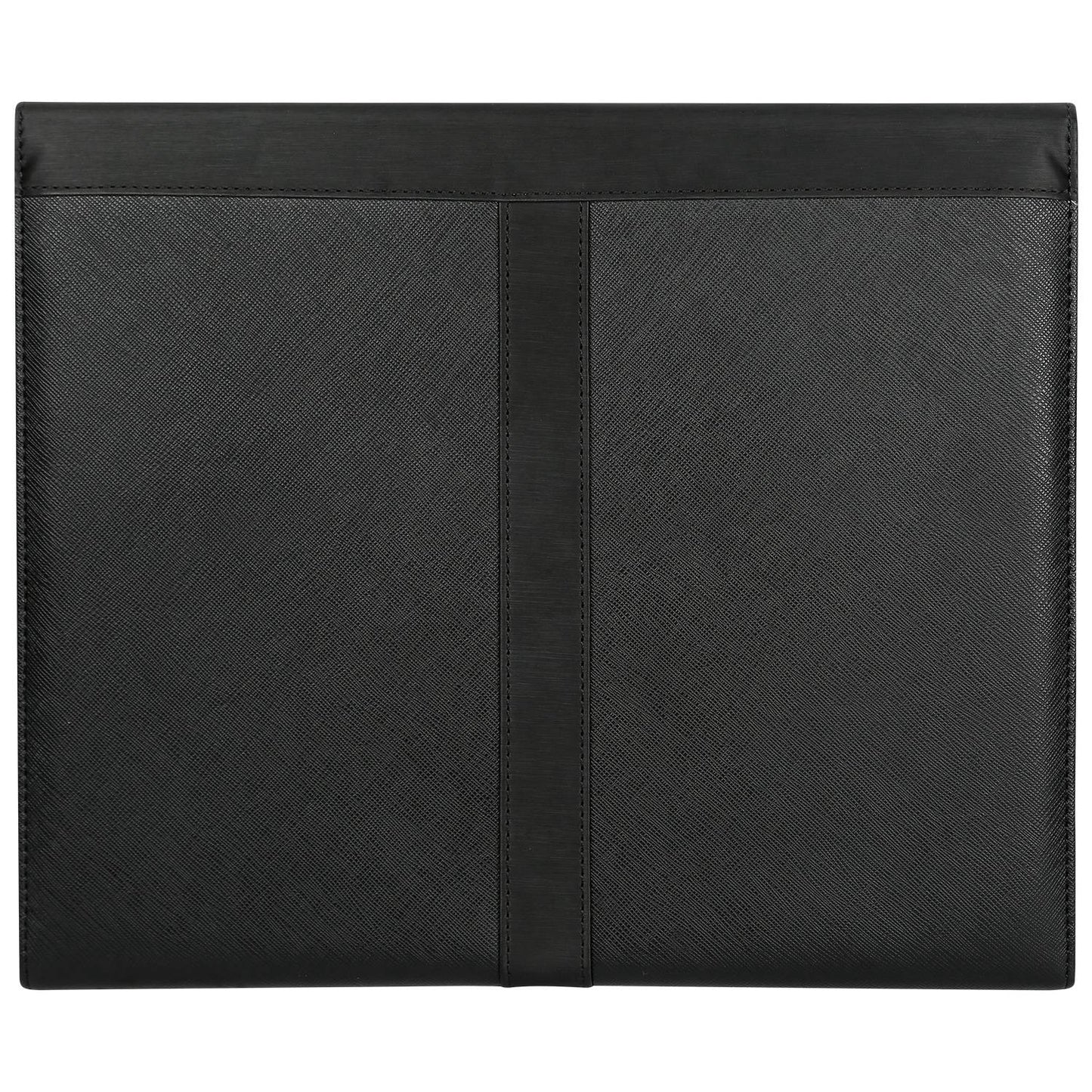 Padfolio Portfolio Folder Business Document Organizer PU Leather Padfolio Holder Case for 9.7" iPad Tablet Business Cards - Black -