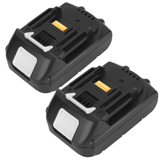 2Packs 18V Li-ion Power Tool Battery Replacement Fit for Makita 194205-3 194309-1 BL1830 BL1815 LXT400 - Black -