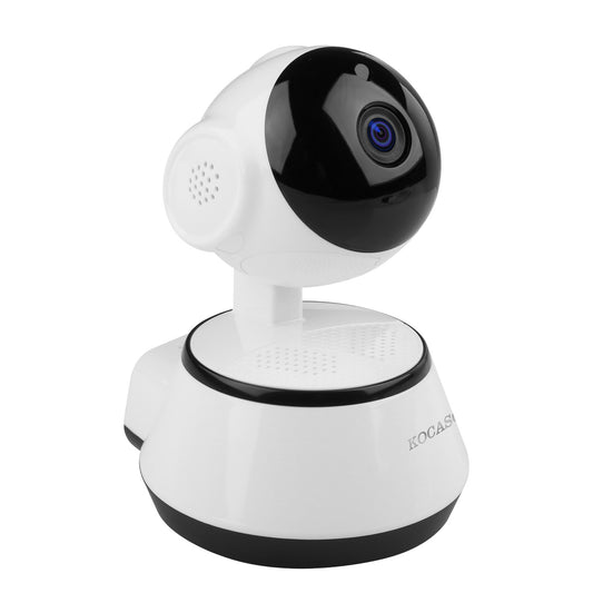 720P WiFi IP Camera Motion Detection IR Night Vision Indoor 360° Coverage Security Surveillance App Cloud Available - White -