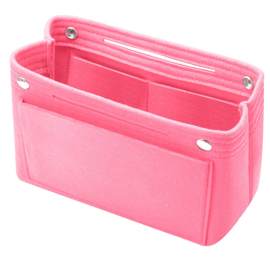 Felt Handbag Insert Organizer Purse Tote Shaper Bag in Bag Cosmetic Bag Handbag Purse Organizer - Pink -