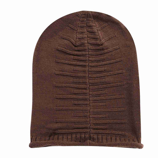 Unisex Knit Beanie Hat Winter Warm Hat Slouchy Baggy Hats Skull Cap 5 Colors - Brown -