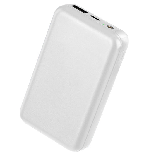 10000mAh Portable Charger Battery Pack for Heated Blanket Vest Jacket Power Bank with Type-C USB Cable Fit For IOSPhone 14 Android And More 5V/2A DC12 - White -