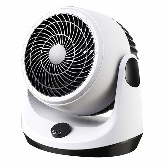 Table Desktop Fan Air Circulator Office Fan with 2 Speeds 270° Adjustable Head USB Plug Play for Room Office Kitchen Office - White -