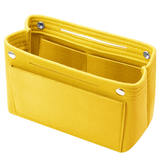 Felt Handbag Insert Organizer Purse Tote Shaper Bag in Bag Cosmetic Bag Handbag Purse Organizer - Yellow -