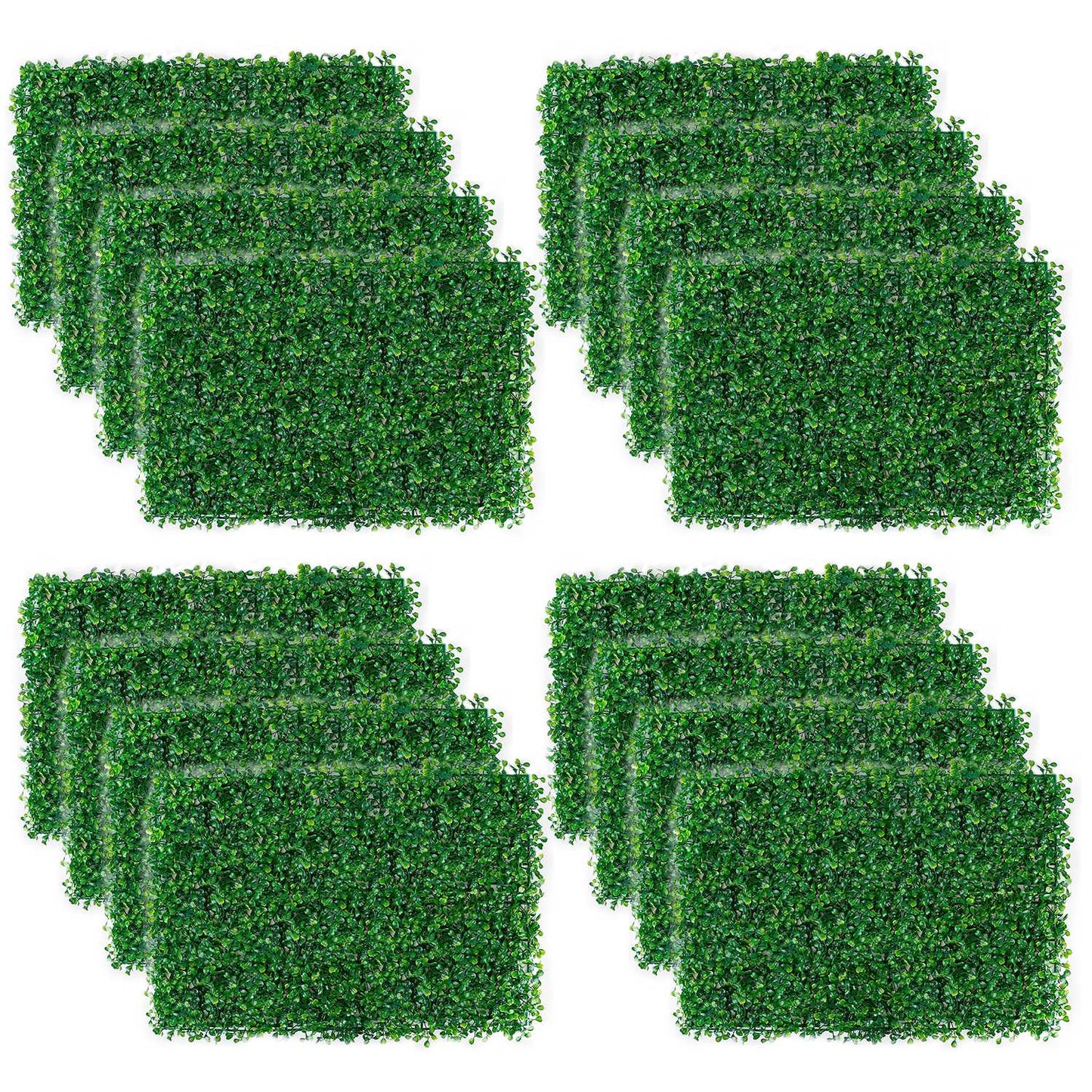 12Pcs 23.6x15.75in Artificial Boxwood Topiary Hedge Plant Grass Backdrop Fence Privacy Screen Grass Wall Decoration For Balcony Garden Fence