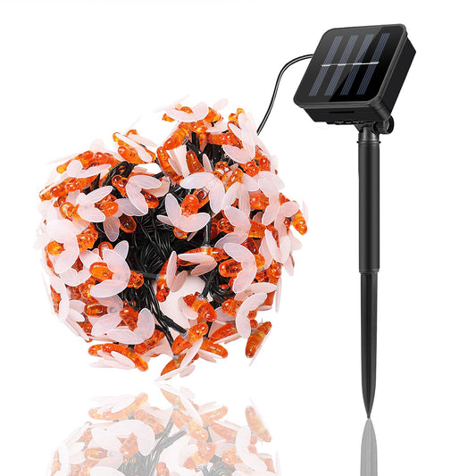 Solar String Bee Lights 30 Honeybees LED Fairy Solar Lights 8 Lighting Modes IP65 Waterproof Decorative Lamps w/ Stake Garden Lawn Flower Trees - Black -