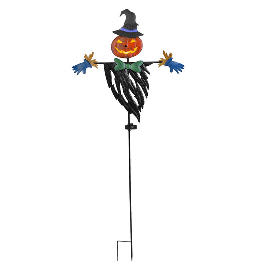 Scarecrow Shape Halloween Decoration Light Waterproof Iron Halloween Decoration Solar Powered Stake Light for Party Garden Yard Park Lawn - Multi -