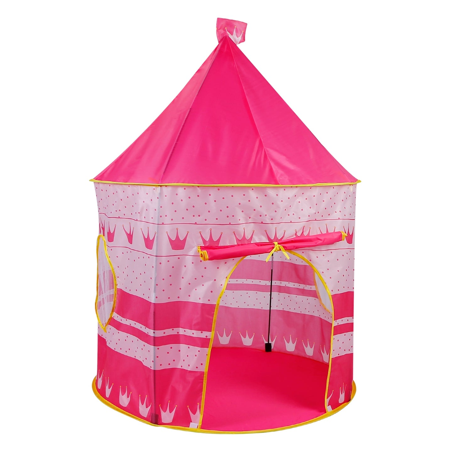 Kids Play Tent Foldable Pop Up Children Play Tent Portable Baby Play House Castle W/ Carry Bag Indoor Outdoor Use - Pink -