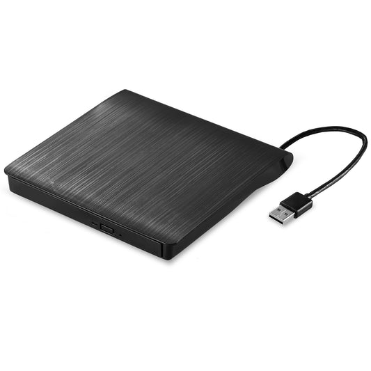 External CD DVD Drive USB 3.0 Slim DVD-RW Drive Superdrive Burner Writer High Speed Data Transfer USB Optical Drives Players for PC Desktop Laptop Win - Black -