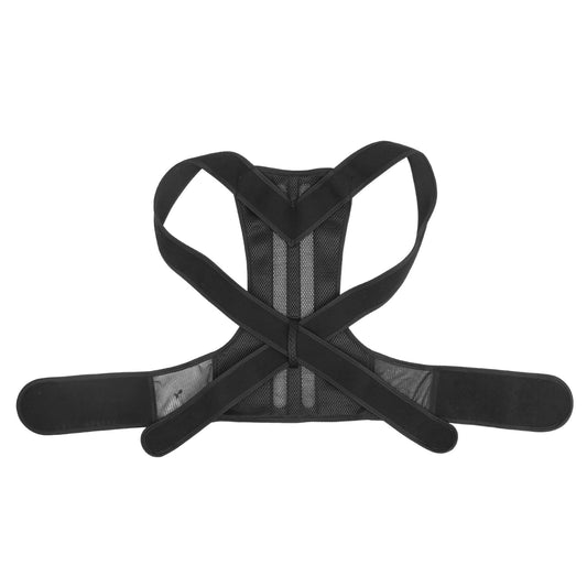 Unisex Posture Corrector Brace - Lumbar & Upper Back Support - Clavicle & Shoulder Belt (150 characters) - Black - 3XL