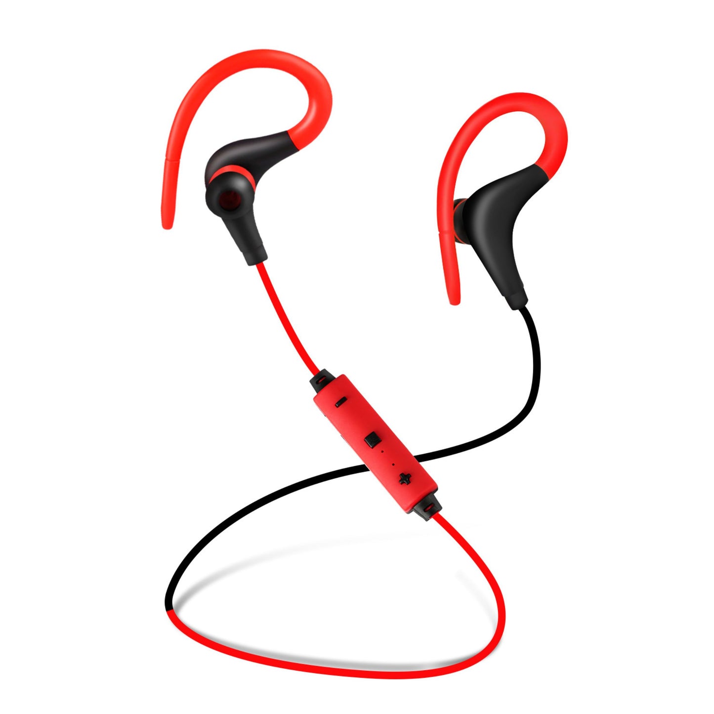 Wireless Sport In-Ear Headphones V4.1 - Sweat-proof, Noise Canceling, Hands-free - for Running, Hiking, Travel - with Mic - Black -