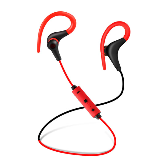 Wireless Sport In-Ear Headphones V4.1 - Sweat-proof, Noise Canceling, Hands-free - for Running, Hiking, Travel - with Mic - Black -