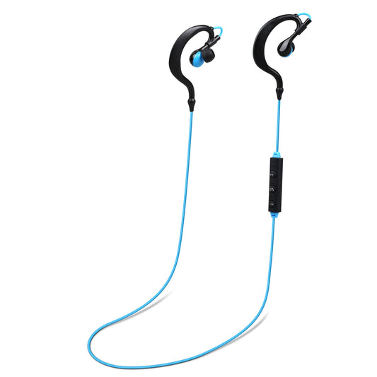 Wireless Sport In-Ear Headphones V4.1 - Sweat-proof Neckband Earbuds, Deep Bass, Mic - Running, Hiking, Travel - Blue -