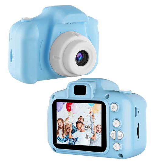 Kids Camera, 2.0” Screen, 12MP, 1080P FHD Video, 4X Digital Zoom, Games, 32GB Card, Shockproof Camcorder, Ages 3-10 - Blue -