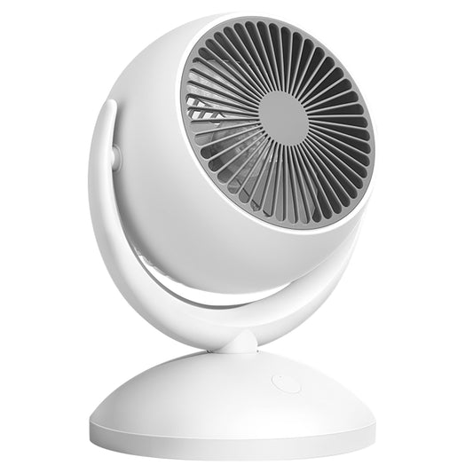 Portable Rechargeable Desk Fan - 4 Speeds, 360° Tilt, Quiet 40dB - Ideal for Home or Office - White -