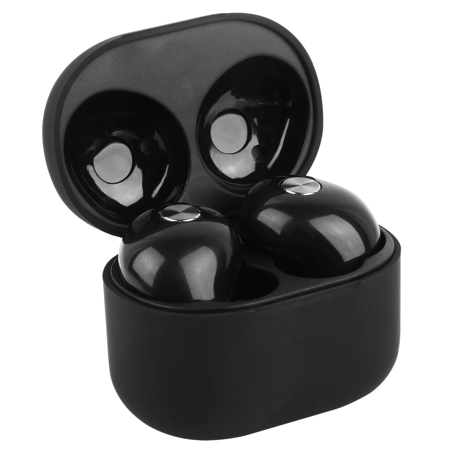 True Wireless V4.2 Earbuds - IPX4, In-ear Stereo, Deep Bass, Hands-free, 30Hrs Work Time, Magnetic Charging Case - Black -