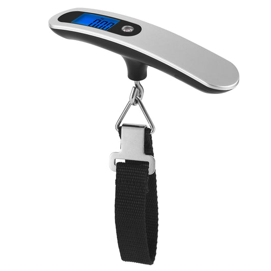 50kg/10g Portable Digital Luggage Scale - Silver -