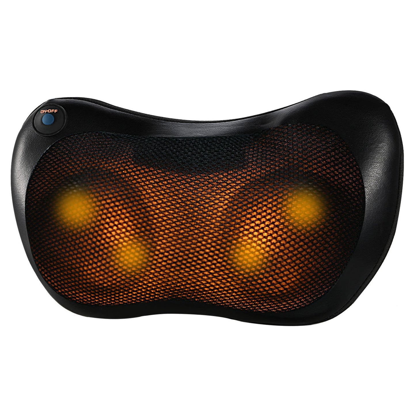 Thermo Neck Massage Pillow - Portable In-Car Massager, Pain Relief & Relaxation, Includes Car Charger - Black -