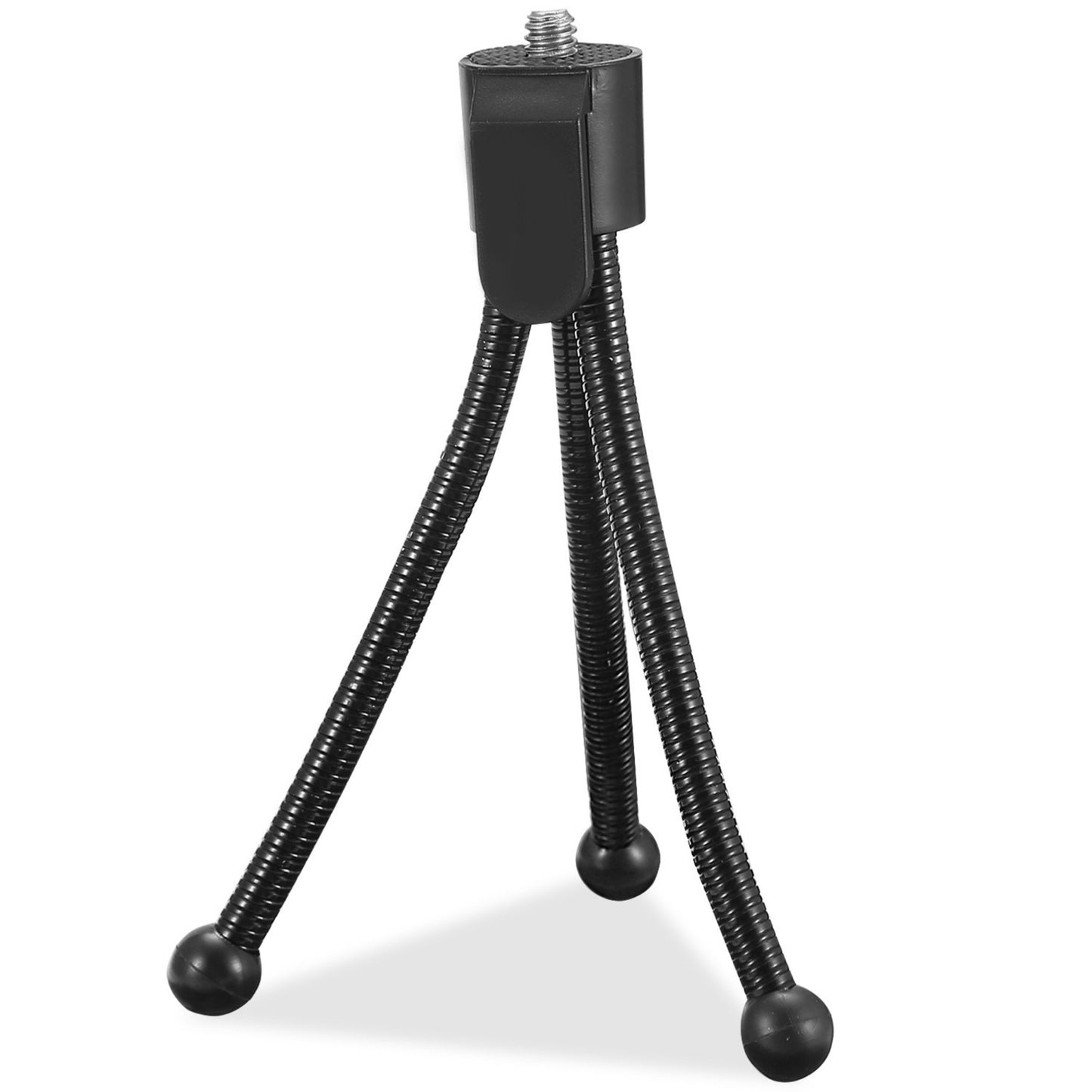 Flexible Tripod Stand for Camera & Mini Projector - Heavy Duty Tabletop Mount with Anti-Slip Feet - Ideal for Photography & Video Recording - Black -