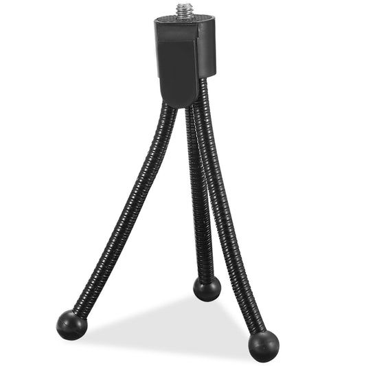 Flexible Tripod Stand for Camera & Mini Projector - Heavy Duty Tabletop Mount with Anti-Slip Feet - Ideal for Photography & Video Recording - Black -