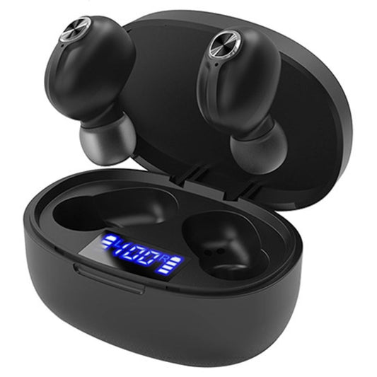 TWS Wireless 5.0 Earbuds - In-Ear Stereo Headset with Noise Canceling, Mic, Magnetic Charging Dock - for Driving, Working, Traveling - Packs & Pieces - Black -