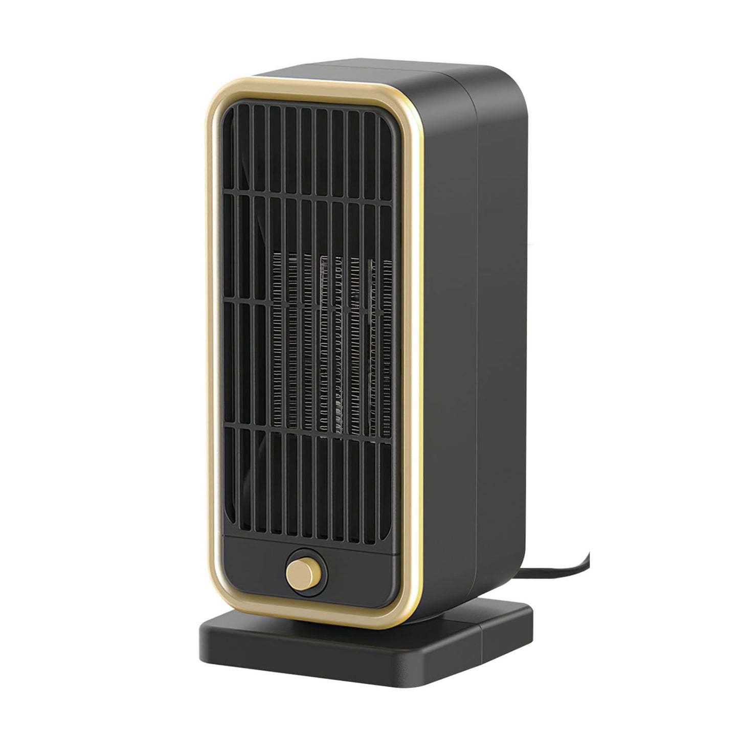 Portable Electric Heater - 500W PTC Ceramic, Overheating Protection, Tip Over Safety, 3S Heating - Ideal for 322 Sq FT Home Office - Black -