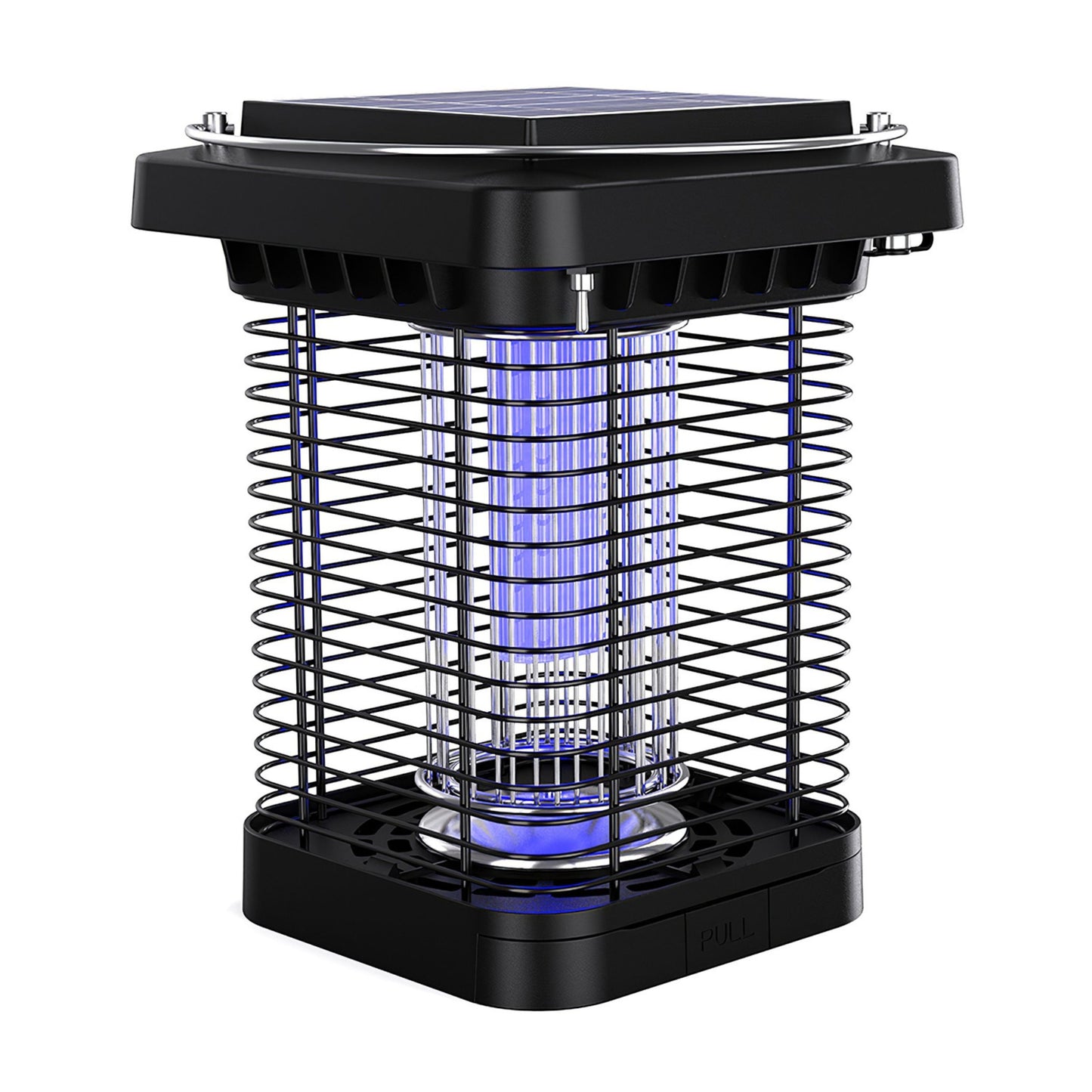 Solar Bug Zapper: Powerful, Waterproof, Indoor/Outdoor - 1076Sq.Ft Range, Insect Killer - Black -