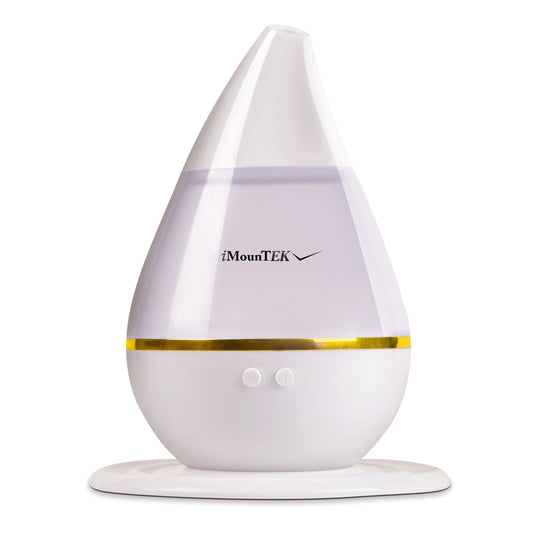 250ml Cool Mist Humidifier with 7 Color LED Lights - Perfect for Office, Home, Vehicle, Study, Yoga, Spa - White -