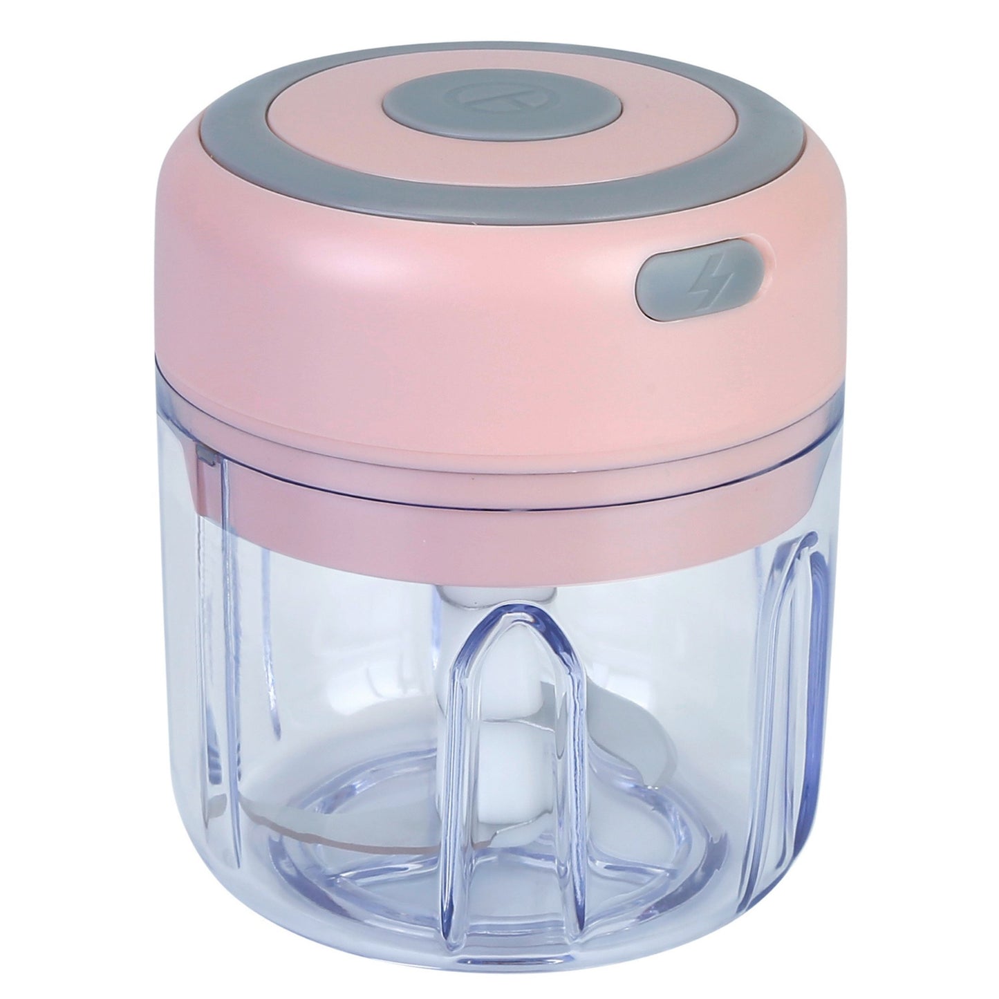 Cordless Mini Electric Garlic Chopper - Rechargeable, 8.45OZ - Ideal for Food, Chili, Nuts, Onions, and More - Pink -