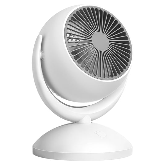 Quiet Electric Desk Fan - 4 Speeds, 360° Tilt Head - Ideal for Home, Office, Bedroom - White -