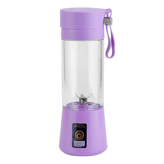 USB Rechargeable Portable Juicer Blender - 6 Blades, Powerful Motor - Purple -