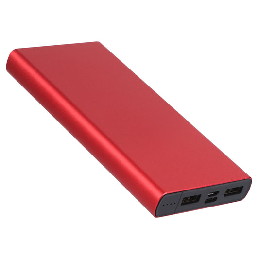 20,000mAh Power Bank Portable External Battery Charger Dual USB Type C Micro USB Input - Red -