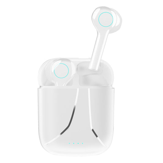 Waterproof Wireless 5.0 TWS Earbuds - 30Hrs Playtime - Magnetic Charging Case - Mic - Sport Running - White -