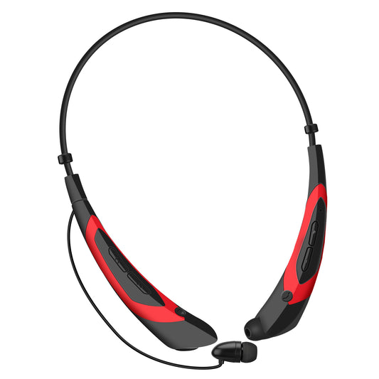 Wireless Neckband Headphones V5.0 Sweat-proof Sport Headsets Earbuds In-Ear Magnetic Neckbands Stereo Earphone Deep Bass Earphone w/Mic - Red -