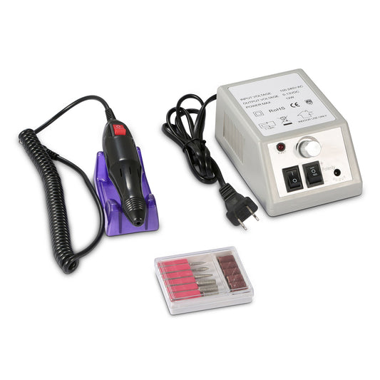 Professional Acrylic Nail Drill Machine 20000RPM Electric Handpiece w/6 Bits Cuticle Grinder Manicure Pedicure Polishing File Kit US UK Plug for Home