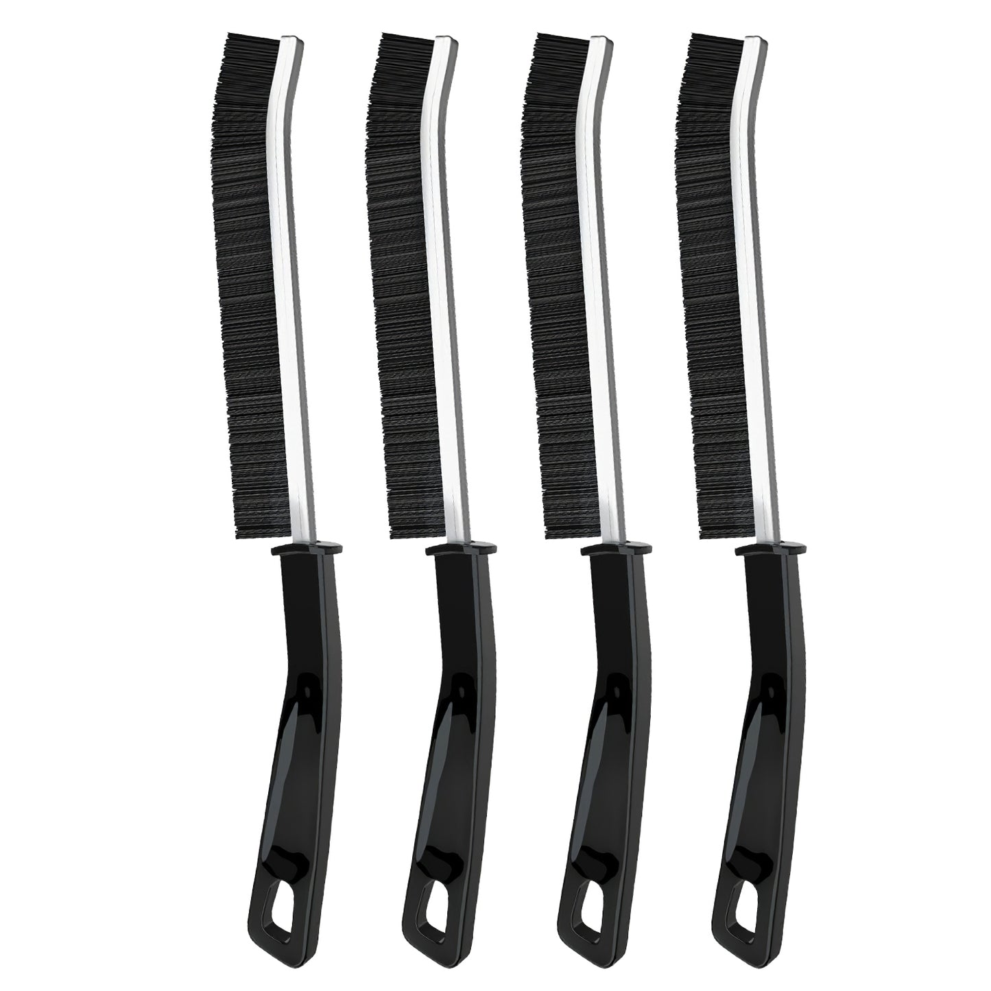 4Pcs Gap Cleaning Brush Multi-Purpose Crevice Gap Cleaning Brush All Around Household Cleaning Tool For Kitchen Bathroom Window Tile Faucet Dead Spot  - Black -